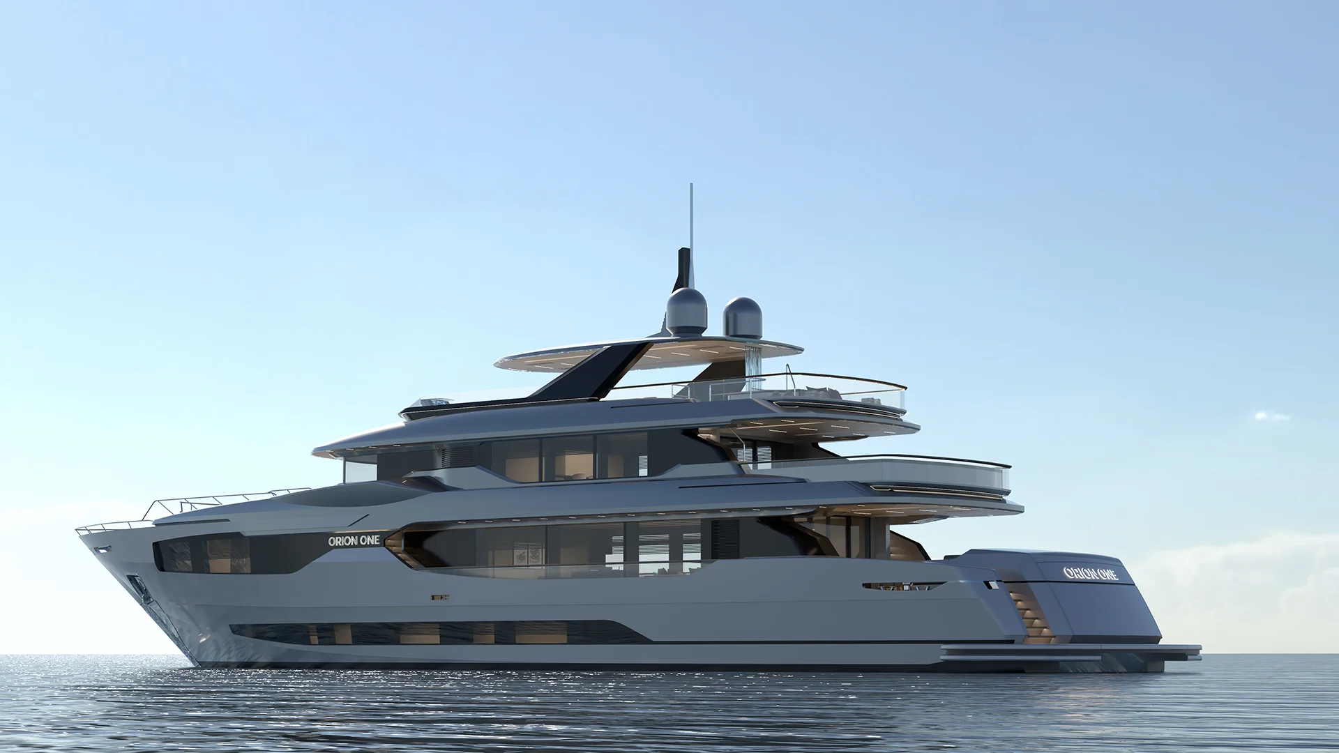 Orion One Superyacht — Day Exterior