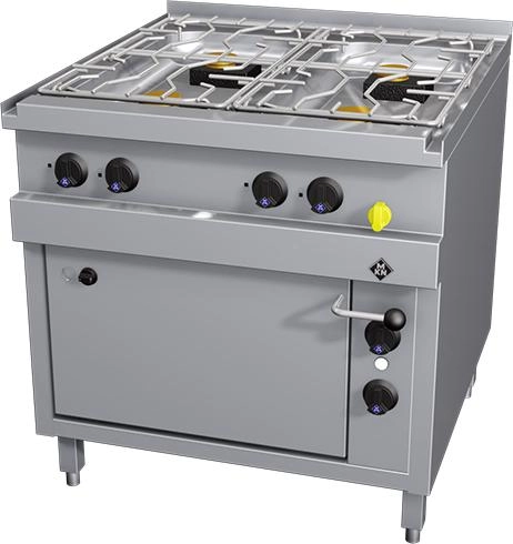 MKN 4 Gözlü Gazlı Ocak + Elektrikli Fırın 2063403 – Optima 850 Serbest Duran