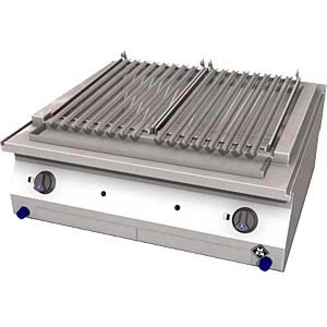 MKN Gazlı Lav Taşı Izgara ARGENTINA 2 – 14,4kW 2 Bölgeli Profesyonel Grill