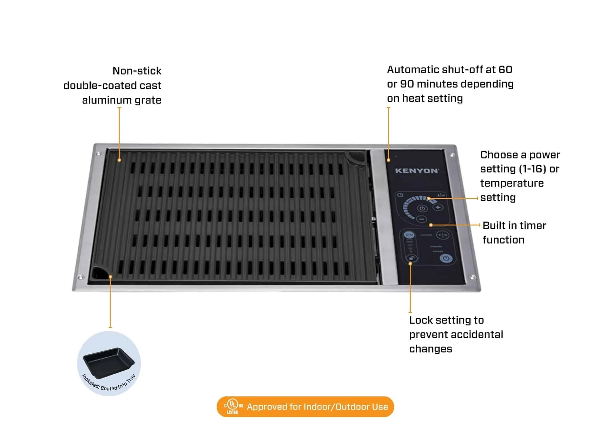 Kapaksız Elektrikli Izgara – IntelliKEN Touch™ 4