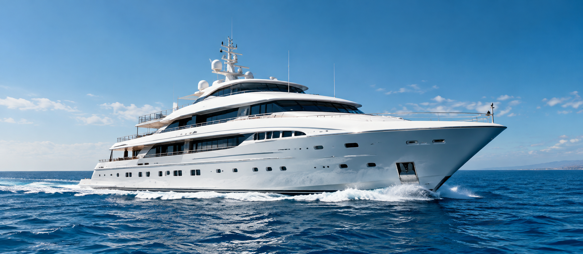 Ship galley equipment — superyacht at sea, Vista Marine
